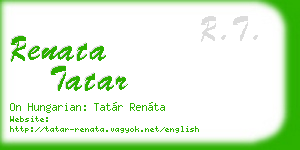 renata tatar business card